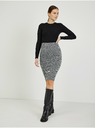 Orsay Černá dámská vzorovaná pouzdrová sukně ORSAY