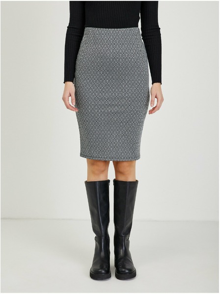 Orsay Černá dámská vzorovaná pouzdrová sukně ORSAY