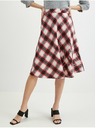 Orsay Červená dámská kostkovaná sukně ORSAY