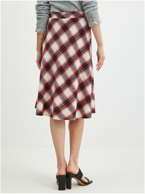 Orsay Červená dámská kostkovaná sukně ORSAY