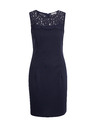 Orsay Tmavě modré dámské pouzdrové šaty s krajkou ORSAY