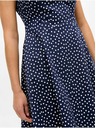 Orsay Tmavě modré puntíkované šaty ORSAY