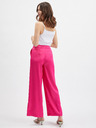 Orsay Růžové dámské široké zkrácené kalhoty ORSAY