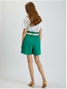 Orsay Zelené dámské lněné kraťasy ORSAY