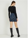 Orsay Tmavě modrá dámská vzorovaná mini sukně ORSAY