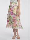 Orsay Růžovo-bílá dámská květovaná midi sukně ORSAY