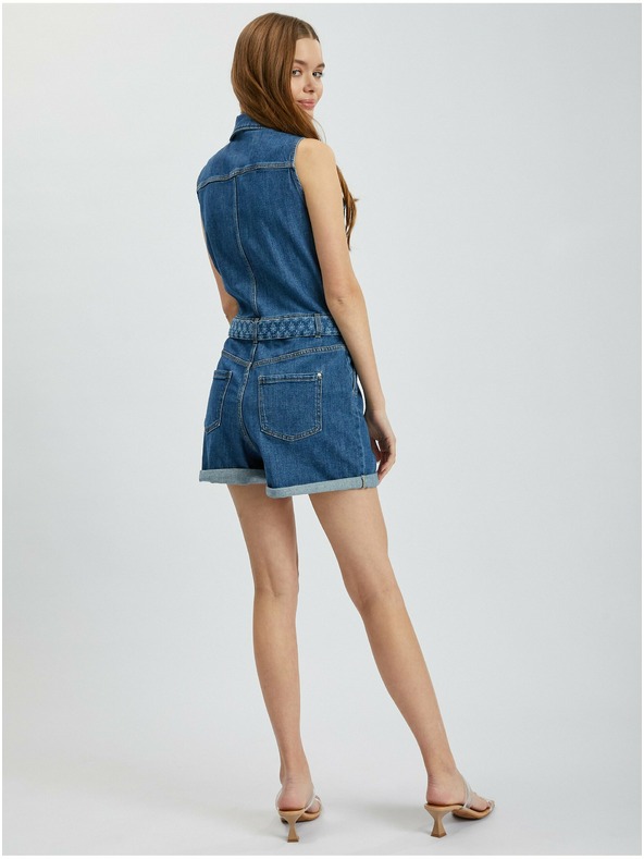 Orsay Modrý dámský džínový overal ORSAY