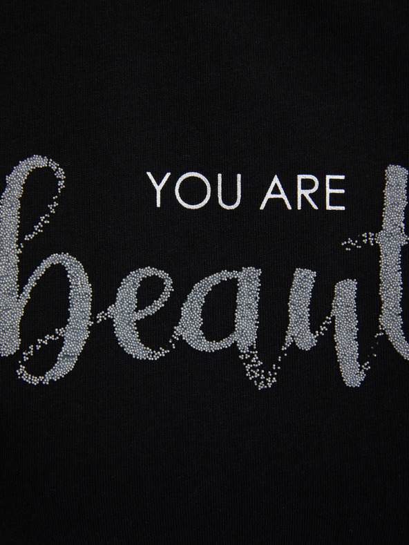 Orsay Černé dámské tričko s krátkým rukávem ORSAY