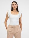 Orsay Krémové dámské tričko s krátkým rukávem ORSAY