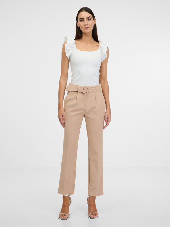 Orsay Krémové dámské tričko s krátkým rukávem ORSAY