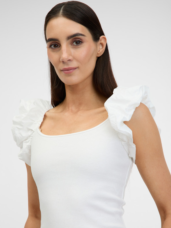 Orsay Krémové dámské tričko s krátkým rukávem ORSAY