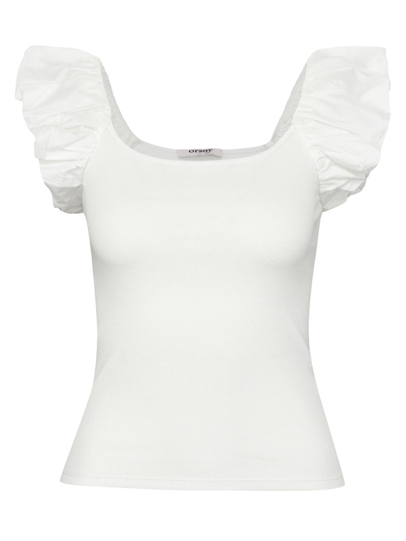 Orsay Krémové dámské tričko s krátkým rukávem ORSAY