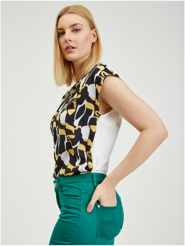 Orsay Zelené dámské zkrácené kalhoty ORSAY