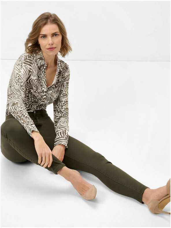 Orsay Khaki skinny fit kalhoty ORSAY