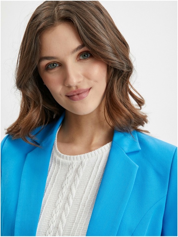 Orsay Modré dámské cropped sako ORSAY