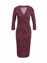 Orsay Fialové dámské vzorované pouzdrové šaty ORSAY