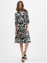 Orsay Černé dámské květované šaty ORSAY