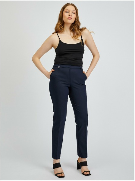 Orsay Tmavě modré dámské kalhoty ORSAY