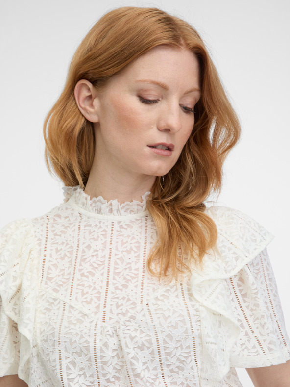 Orsay Bílá dámská krajková halenka ORSAY