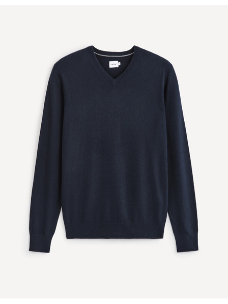 Celio Tmavě modrý basic svetr Celio Sebase