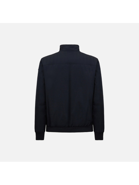 Geox Tmavě modrá pánská prošívaná bunda Geox Damiano