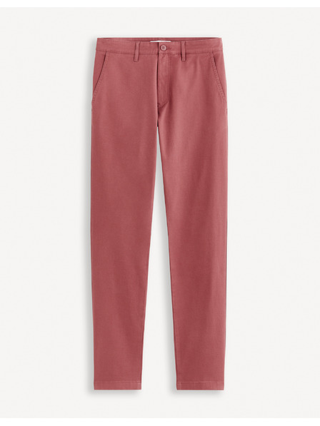 Celio Vínové pánské chino kalhoty Celio Tocharles