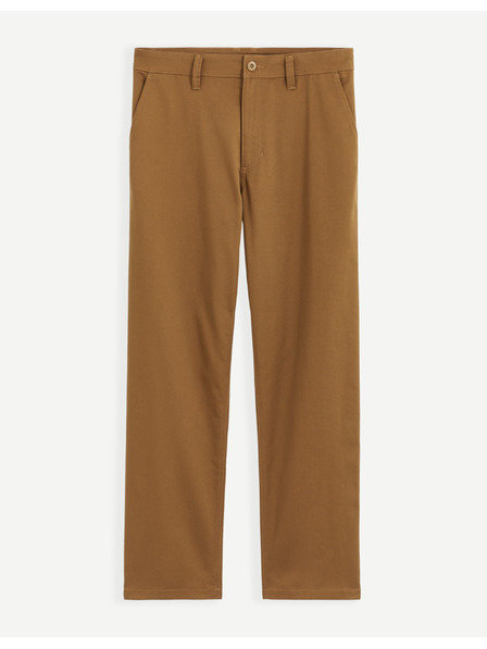 Celio Hnědé kalhoty chino Celio Coloose1
