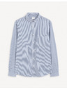 Celio Modrá pánská pruhovaná košile Celio Gaopur