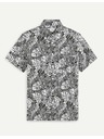 Celio Bílo-černá pánská vzorovaná košile Celio Daprinti