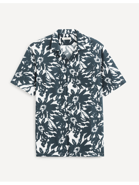 Celio Bílo-modrá květovaná košile Celio Asamus