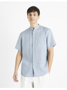 Celio Světle modrá pánská lněná košile Celio Damopoc