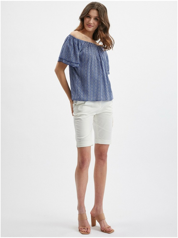 Orsay Modrá dámská vzorovaná halenka ORSAY