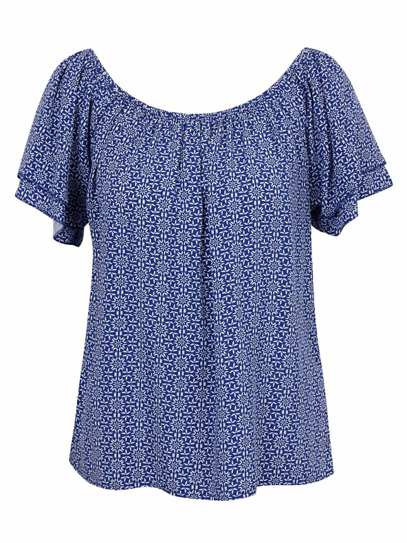 Orsay Modrá dámská vzorovaná halenka ORSAY