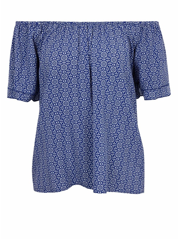 Orsay Modrá dámská vzorovaná halenka ORSAY