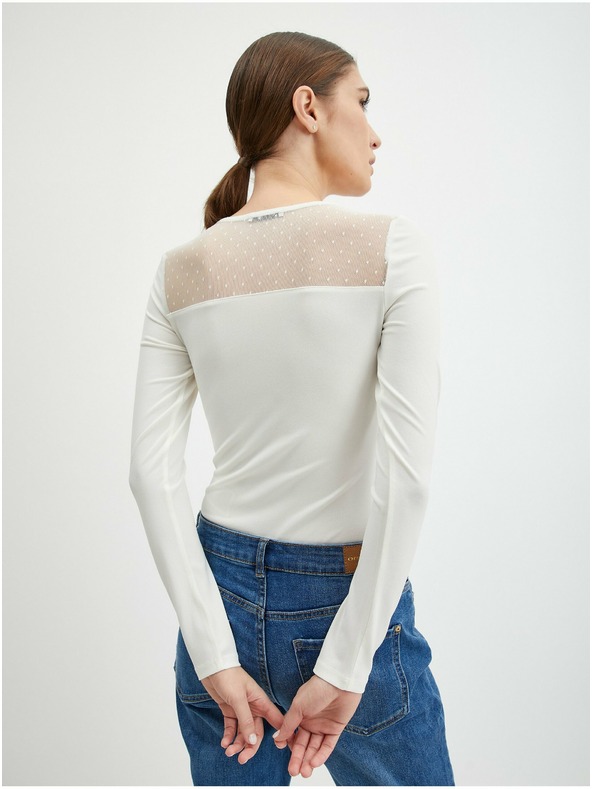 Orsay Krémové dámské body s krajkou ORSAY