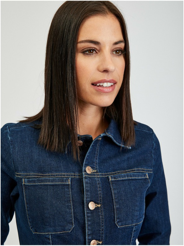 Orsay Tmavě modrý dámský džínový overal ORSAY