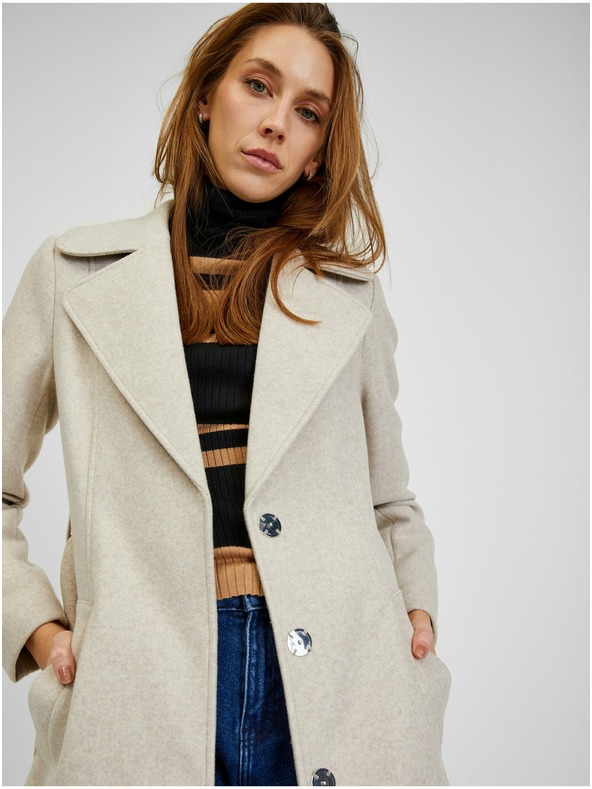 Orsay Béžový dámský zimní kabát s páskem ORSAY