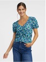 Orsay Modrý dámský květovaný top ORSAY