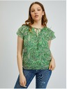 Orsay Zelená dámská vzorovaná halenka ORSAY