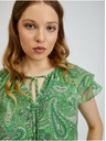 Orsay Zelená dámská vzorovaná halenka ORSAY