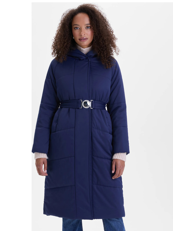 Orsay Tmavě modrý dámský prošívaný kabát ORSAY