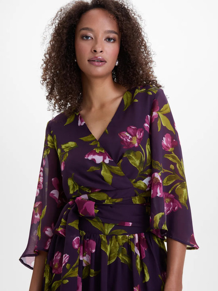 Orsay Fialová dámská zavinovací halenka s květinovým vzorem ORSAY