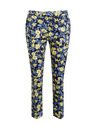 Orsay Žluto-modré dámské zkrácené květované kalhoty ORSAY