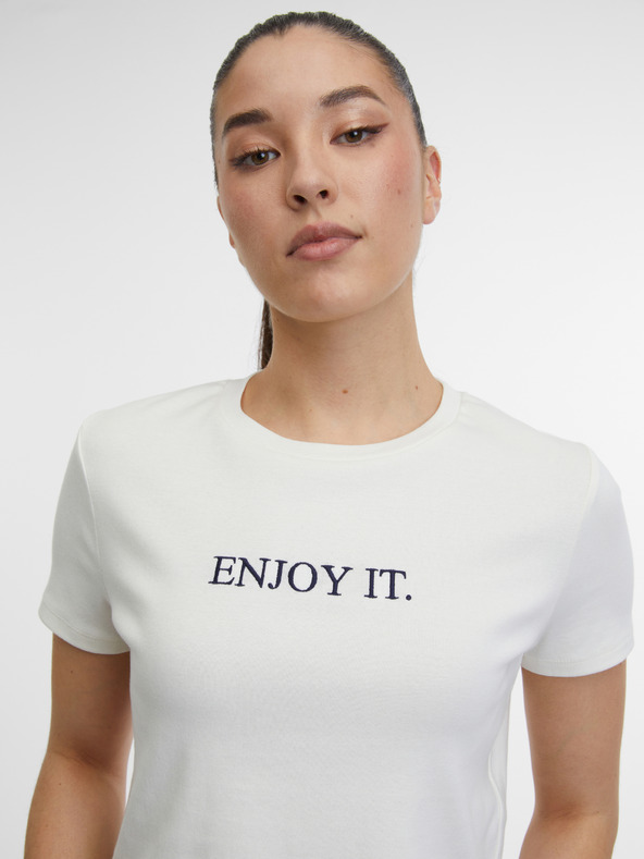 Orsay Krémové dámské tričko ORSAY