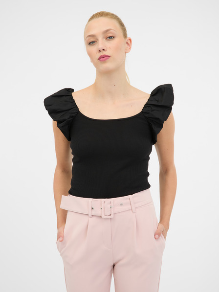 Orsay Černé dámské tričko s krátkým rukávem ORSAY