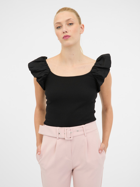 Orsay Černé dámské tričko s krátkým rukávem ORSAY