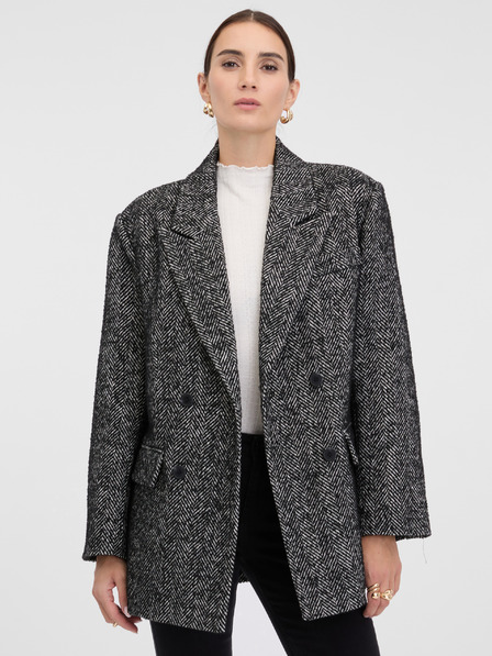 Orsay Tmavě šedý dámský krátký kabát ORSAY