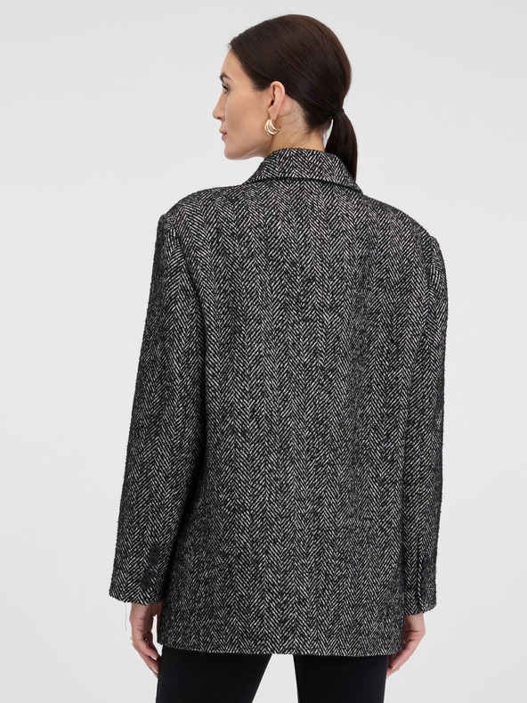 Orsay Tmavě šedý dámský krátký kabát ORSAY