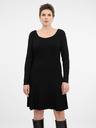 Orsay Černé dámské šaty ke kolenům ORSAY