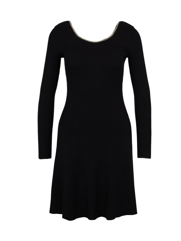 Orsay Černé dámské šaty ke kolenům ORSAY